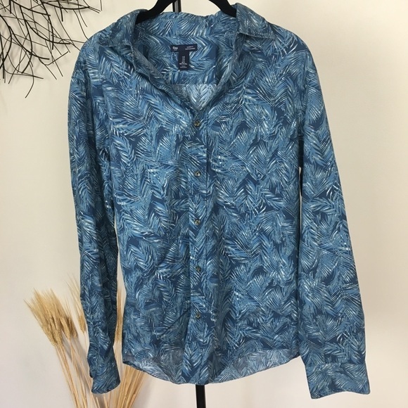 Blue GAP CLASSIC FIT MENS BUTTON DOWN SHIRT - Picture 1 of 5